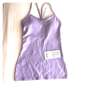 NWT Lululemon Power Y Tank in lilac.
